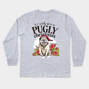 Pugly Christmas Kids Long Sleeve T-Shirt